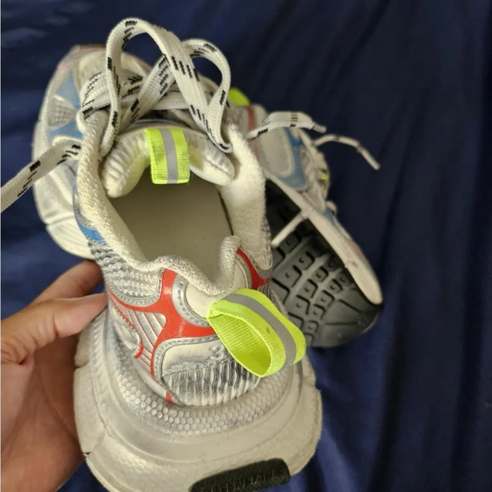 Balenciaga Athletic Shoes - White, Blue, Red, Neon Yellow - Picture 3 of 7